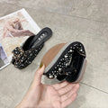 Peep Toe Glitter Loafers - Blingy Bag LLC