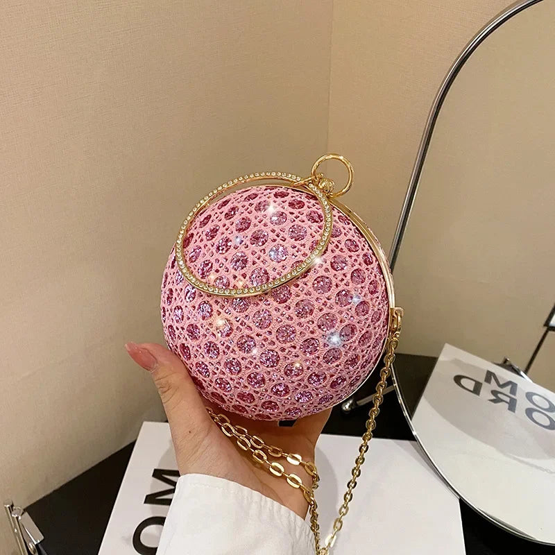 Sparkly Round Diamond Purse - Blingy Bag LLC