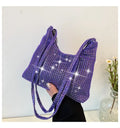 Fashion Rhinestone Shiny Handbag Women Sparkling Evening Clutch Tote Purse Bags Luxury Design Causal Handbag Ladies Shoulder Bag - Blingy Bag LLC