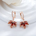 Maple Leaf Shiny Earrings - Blingy Bag LLC