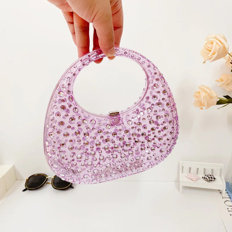 Acrylic Diamond Retro Hand Bag - Blingy Bag LLC