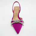 Pointed Bowknot Elegant Heels - Blingy Bag LLC