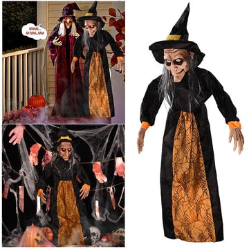Halloween Glowing Witch Ghost – Horror Hanging Prop for Haunted House, Bar & Home Decoration
