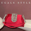 Satin Diamond Evening Bag - Blingy Bag LLC