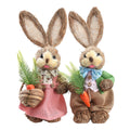 Straw Easter Bunny Ornament Set - Blingy Bag LLC