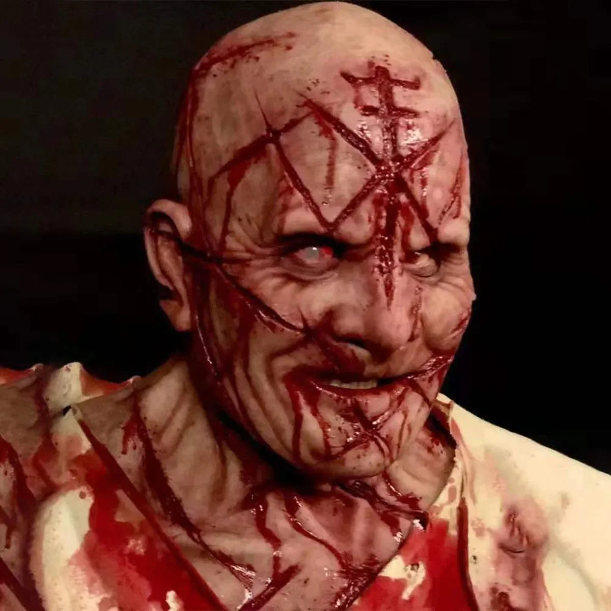 Halloween Bloody Murderer Mask – Scary Latex Horror Headgear for Cosplay & Masquerade Props