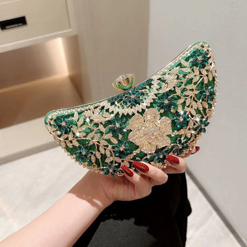 Luxury Rhinestone Banquet Bag – Sparkling Evening Clutch with Chain Strap for Parties