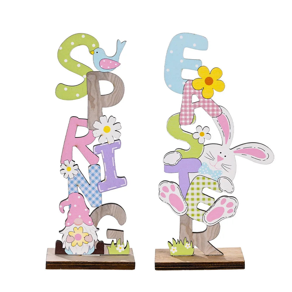 Wooden Easter Bunny Ornament - Blingy Bag LLC