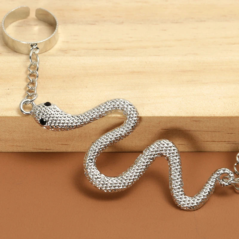 Gothic Snake Finger Bracelet - Blingy Bag LLC