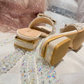 Flat Rhinestone Slippers - Blingy Bag LLC