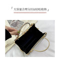 Chic Glitter Sequins Diamond Clutch Handbag Women Metal Top Handle PU Leather Square Rhinestone Messenger Purse Chain Bag Box - Blingy Bag LLC