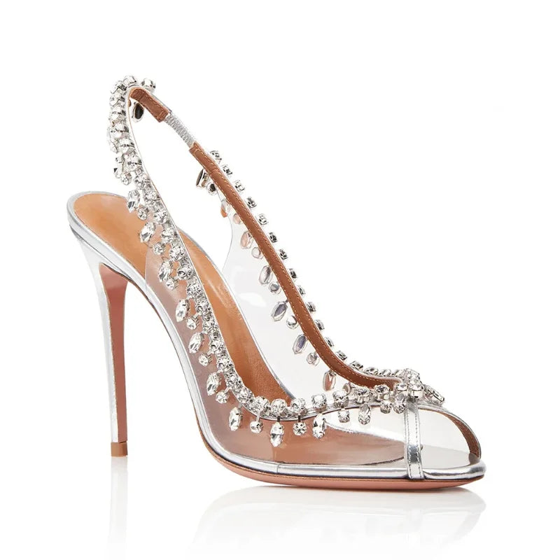 Transparent High Heel Sandals - Blingy Bag LLC