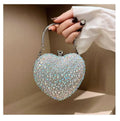 2024 Luxury Diamond Inlay Heart Shape Crystal Clutch Purse Stones Evening Wedding Party Shoulder Bag Rhinestone Clutches Bags - Blingy Bag LLC