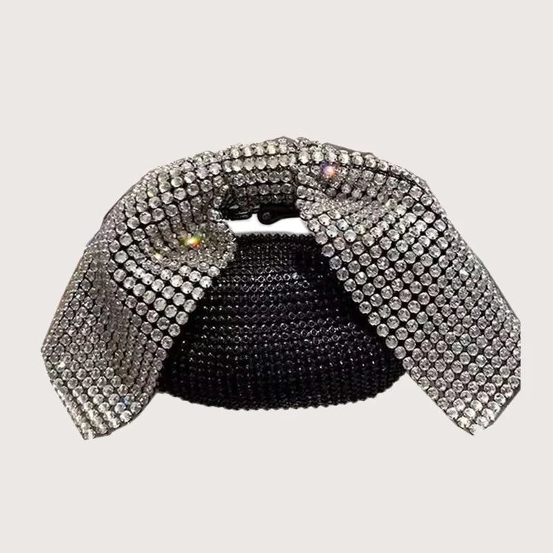 Diamond Bow Evening Clutch - Blingy Bag LLC