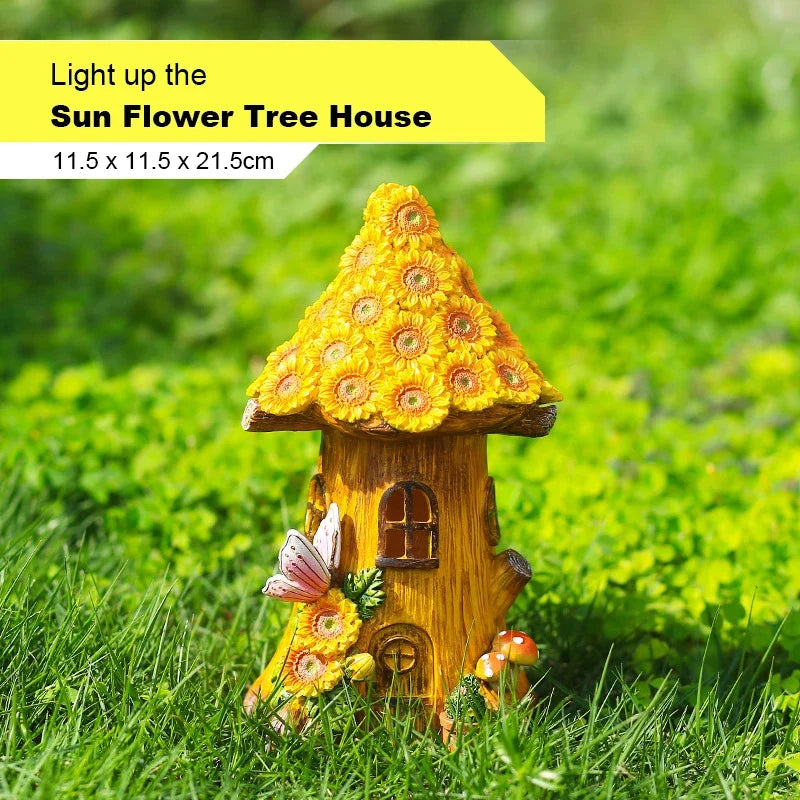 Miniature Solar Flower House - Blingy Bag LLC