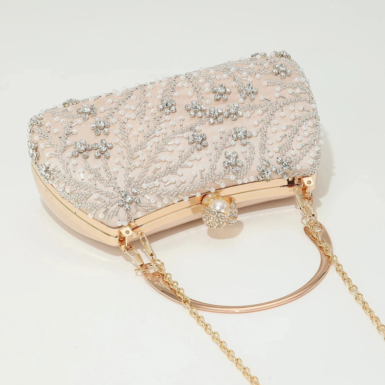 Diamond Studded Flower Bag - Blingy Bag LLC