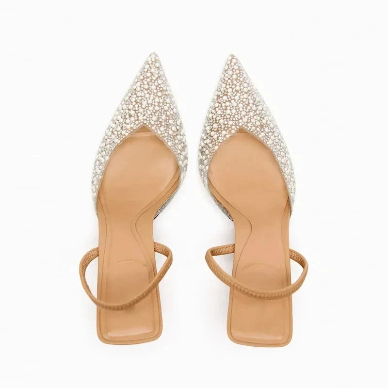 Transparent Slingback Heels - Blingy Bag LLC