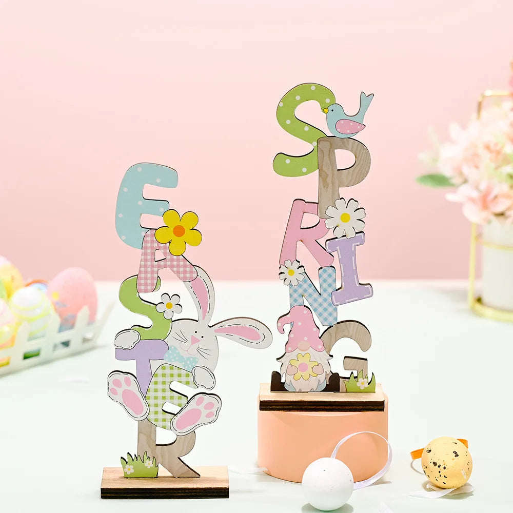 Wooden Easter Bunny Ornament - Blingy Bag LLC