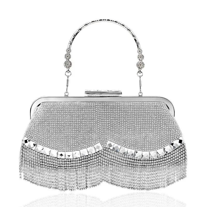 Diamond-Studded Evening Clutch - Blingy Bag LLC