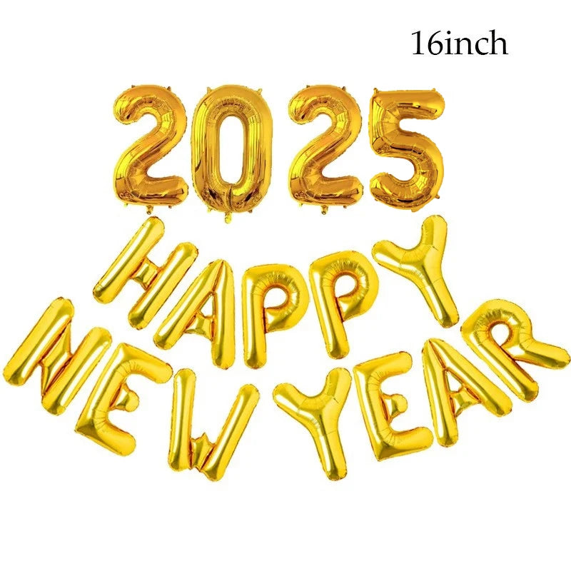 Happy New Year Foil Balloons Set - Blingy Bag LLC