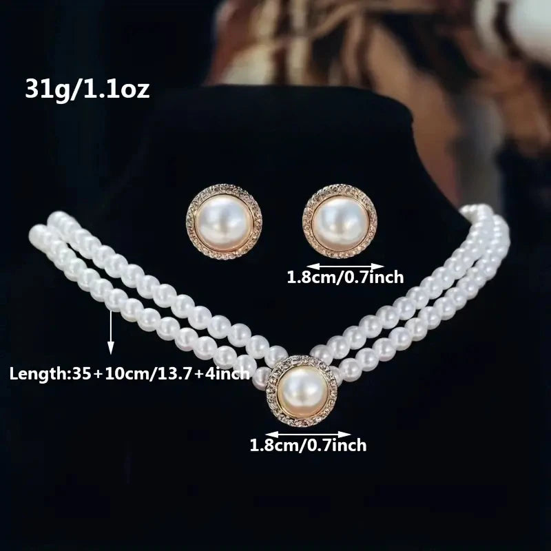 Round Pearl Jewelry Set - Blingy Bag LLC