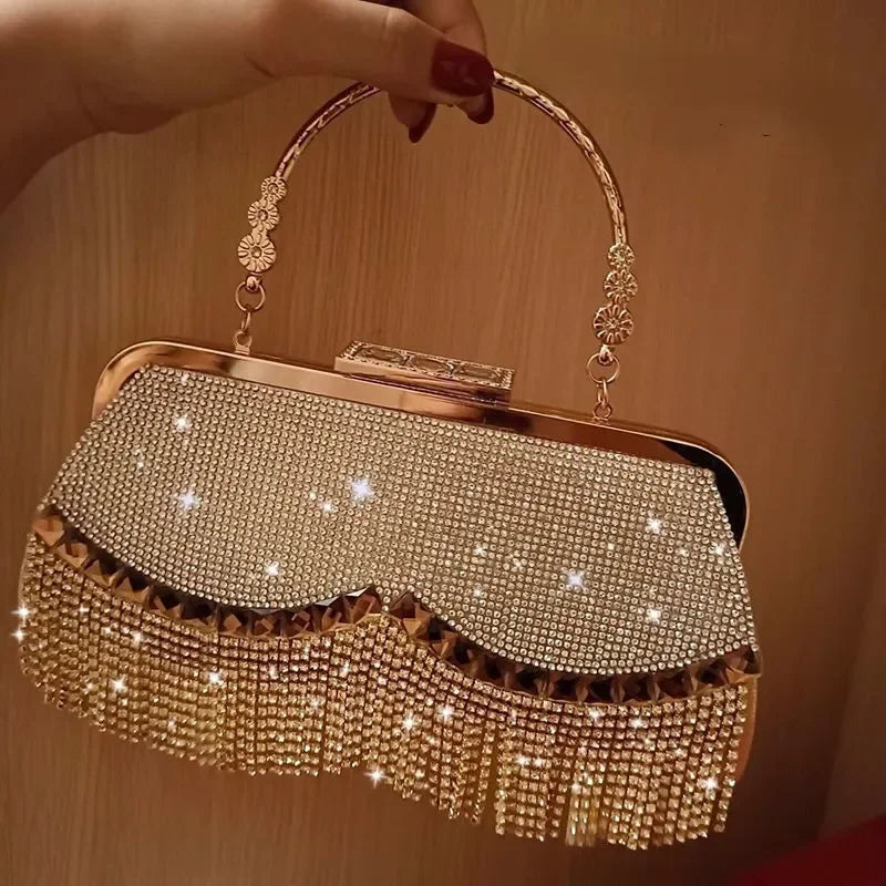 Diamond-Studded Evening Clutch - Blingy Bag LLC