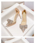 Thin High Heel Bridal Stiletto - Blingy Bag LLC