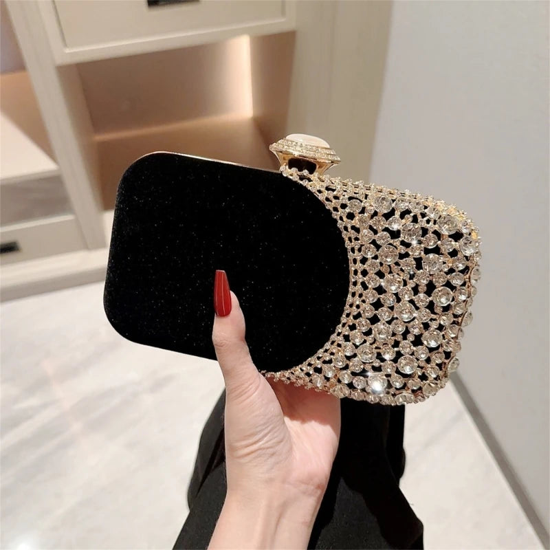 Glitter Clutch Purse – Women’s Evening Handbag with Detachable Chain for Prom & Wedding