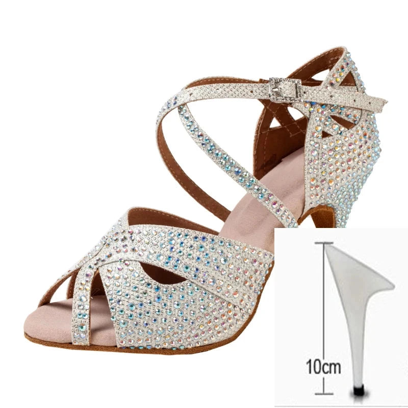 Latin Dance Rhinestone Shoes - Blingy Bag LLC