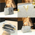 Luxury Diamond Leather Bag - Blingy Bag LLC