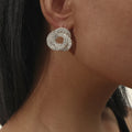 Full Rhinestone Stud Earrings - Blingy Bag LLC