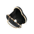 2024 Luxury Diamond Inlay Heart Shape Crystal Clutch Purse Stones Evening Wedding Party Shoulder Bag Rhinestone Clutches Bags - Blingy Bag LLC