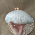 Irregular Oval White Pearl Purse - Blingy Bag LLC