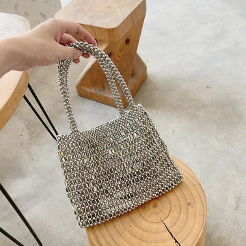 Silver Sequin Shoulder Bag - Blingy Bag LLC