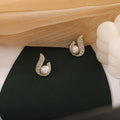 Flame Pearl Stud Earrings - Blingy Bag LLC