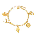 Gold Chain Charm Anklet - Blingy Bag LLC