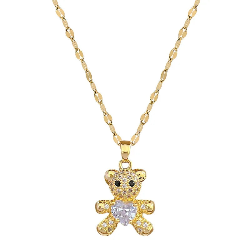 Bear Rhinestone Jewelry Set - Blingy Bag LLC