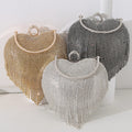 Heart Tassel Rhinestone Bag - Blingy Bag LLC