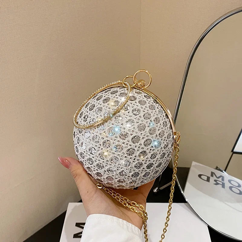 Sparkly Round Diamond Purse - Blingy Bag LLC