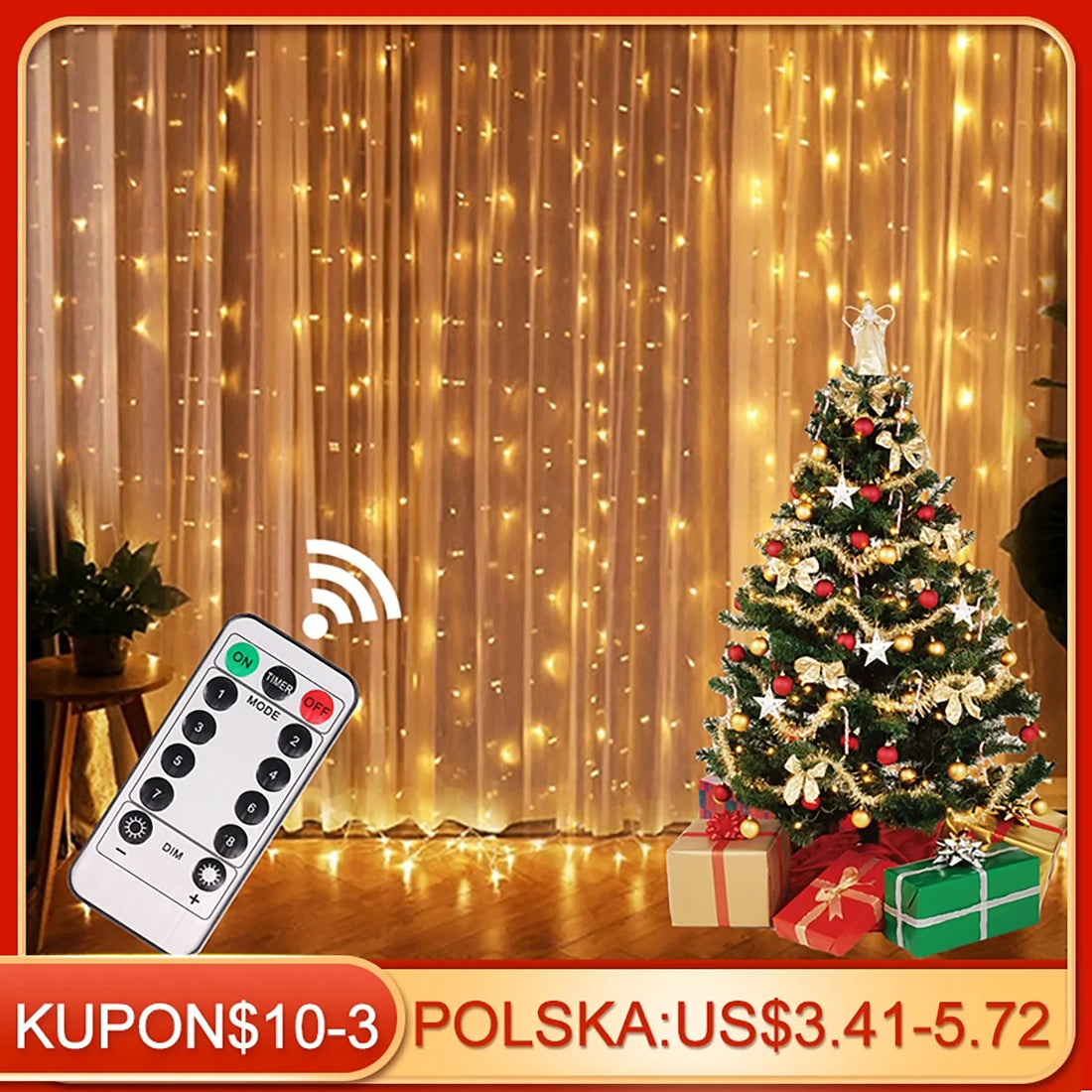 Christmas Lights Curtain Garland - Blingy Bag LLC