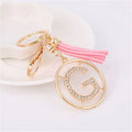 Rhinestones English Letter Alloy Keychain - Blingy Bag LLC