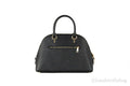 Coach (2553) Katy Medium Black Crossgrain Leather Satchel Dome Handbag - Blingy Bag LLC