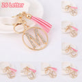 Rhinestones English Letter Alloy Keychain - Blingy Bag LLC