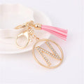 Rhinestones English Letter Alloy Keychain - Blingy Bag LLC