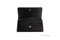 Burberry Porter Black Leather Branded Embossed Clutch Flap Wallet - Blingy Bag LLC