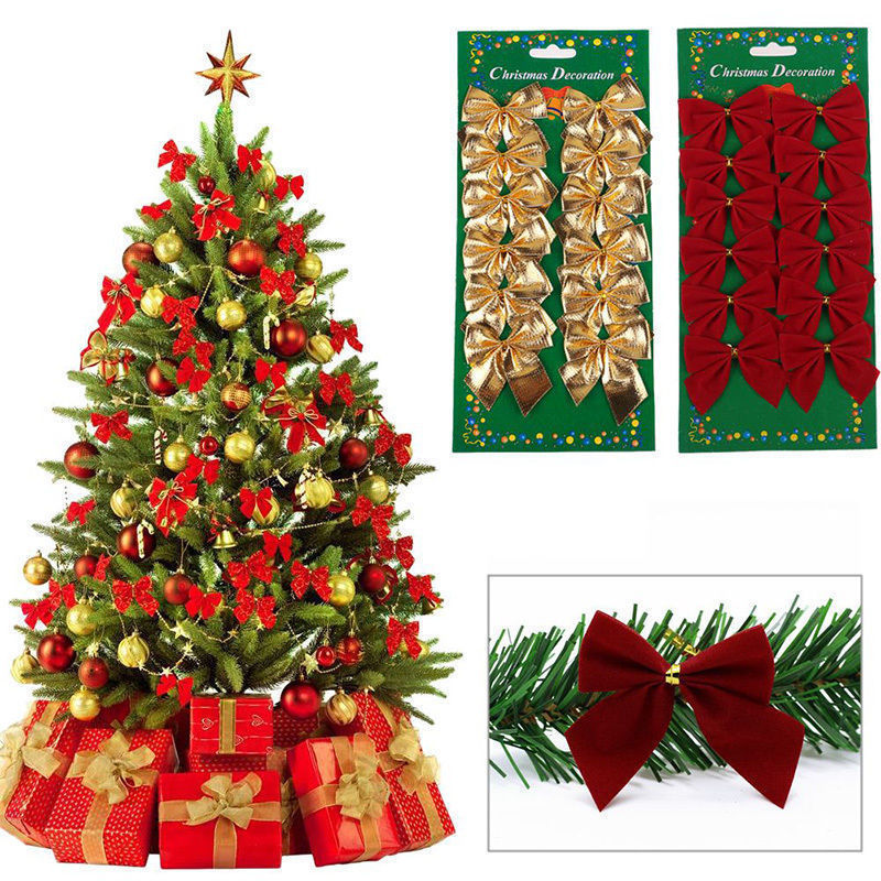 Christmas Tree Ornaments Christmas Decoration Bow - Blingy Bag LLC