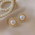 Jewelry CC Style Pearl Vintage Earrings - Blingy Bag LLC