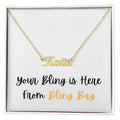 Custom Name Necklace - Blingy Bag LLC