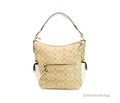 Coach Pennie Light Khaki Chalk Signature Coated Canvas Handbag - Blingy Bag LLC