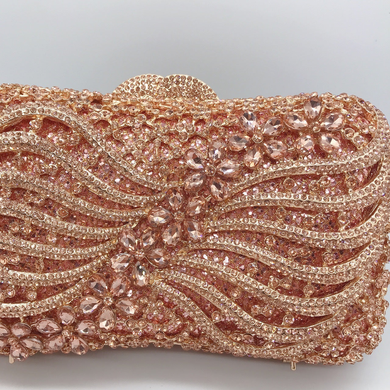 Bow Ribbon Diamond Evening Bag Hollow Rhinestone Banquet European And American Clutch - Blingy Bag LLC